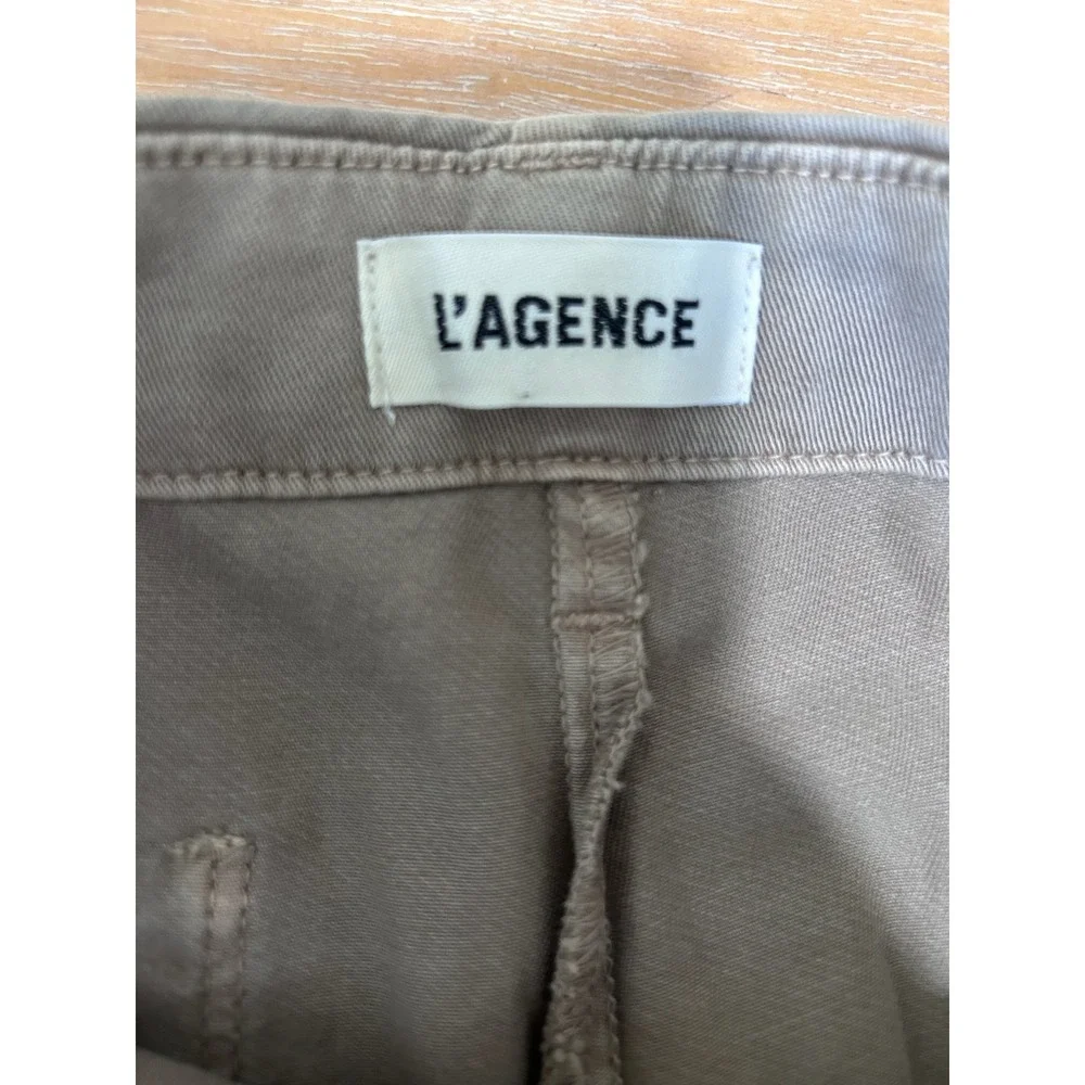 L'AGENCE Brooklyn High Rise Utility Wide Leg Cargo Pants Rye Tan Sz29 Designer - Picture 8 of 11
